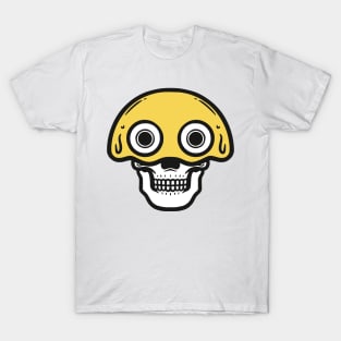 Confused Emoticon with Skull T-Shirt